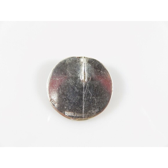 Vintage Sterling Silver Egyptian Eye of Horus Coin Style Pendant Artisan Piece - Picture 6 of 9